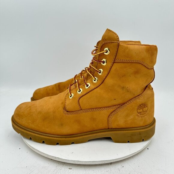 Timberland Men Size 10.5 A2959 Tan Waterproof High Top Rubber Sole Lace Up Boot - Picture 1 of 11